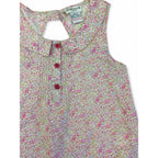 6Y Light Pink & White Ditsy Floral Sleeveless Blouse - Cyrillus