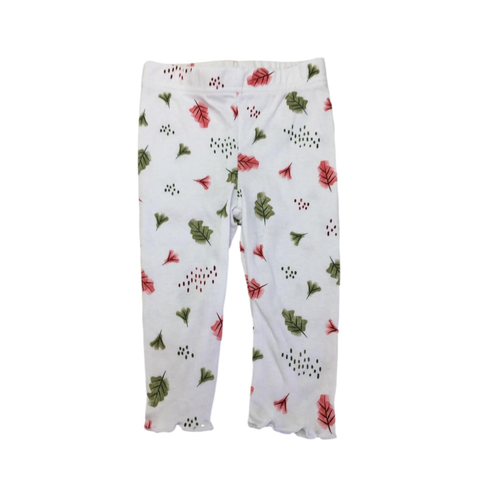 3-6M White Forest Print Leggings - Clicks