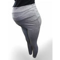 Size 36 - Light Grey Melange Soft Maternity Leggings - Bellyssimo