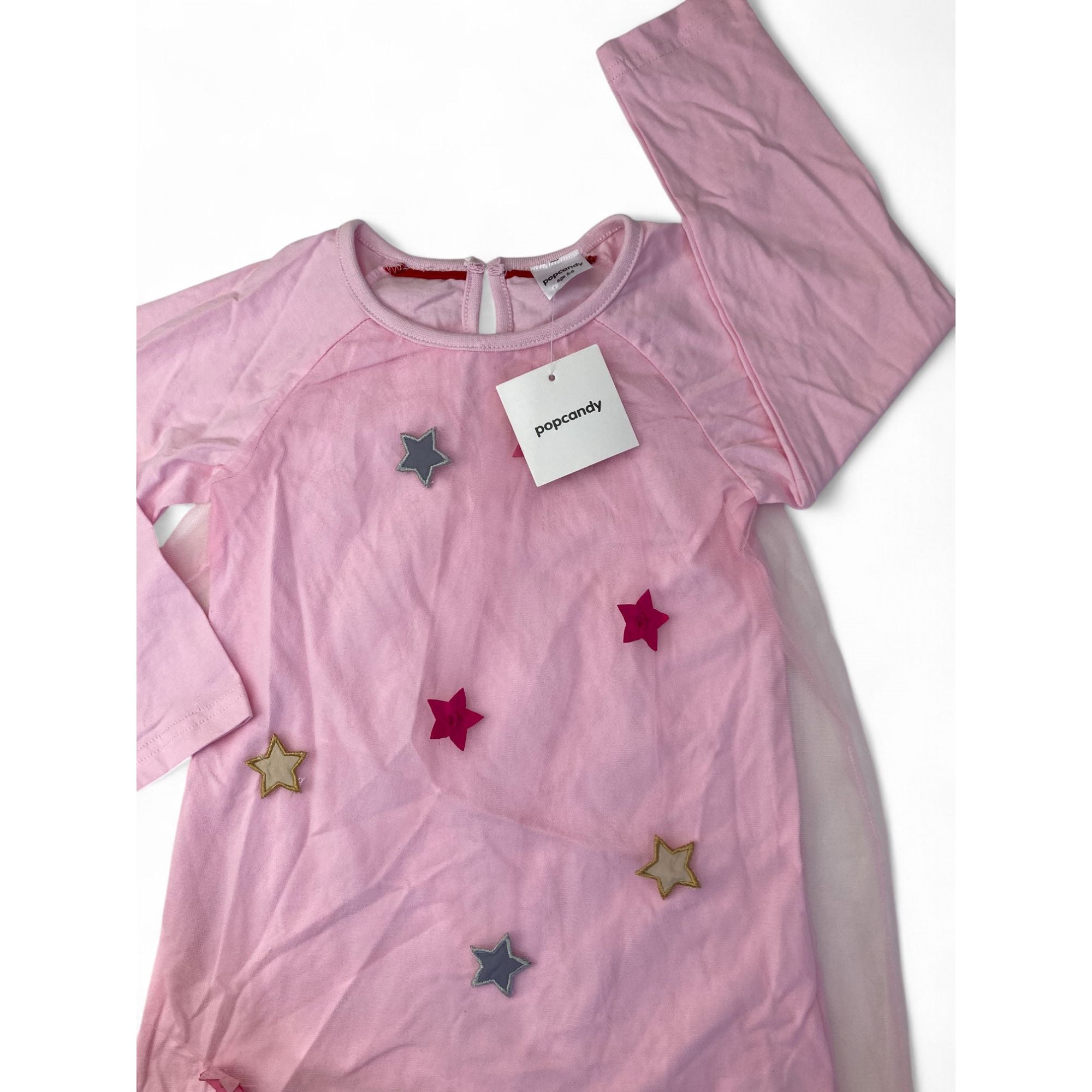 5-6Y Light Pink Starry Tulle Dress - Pop Candy