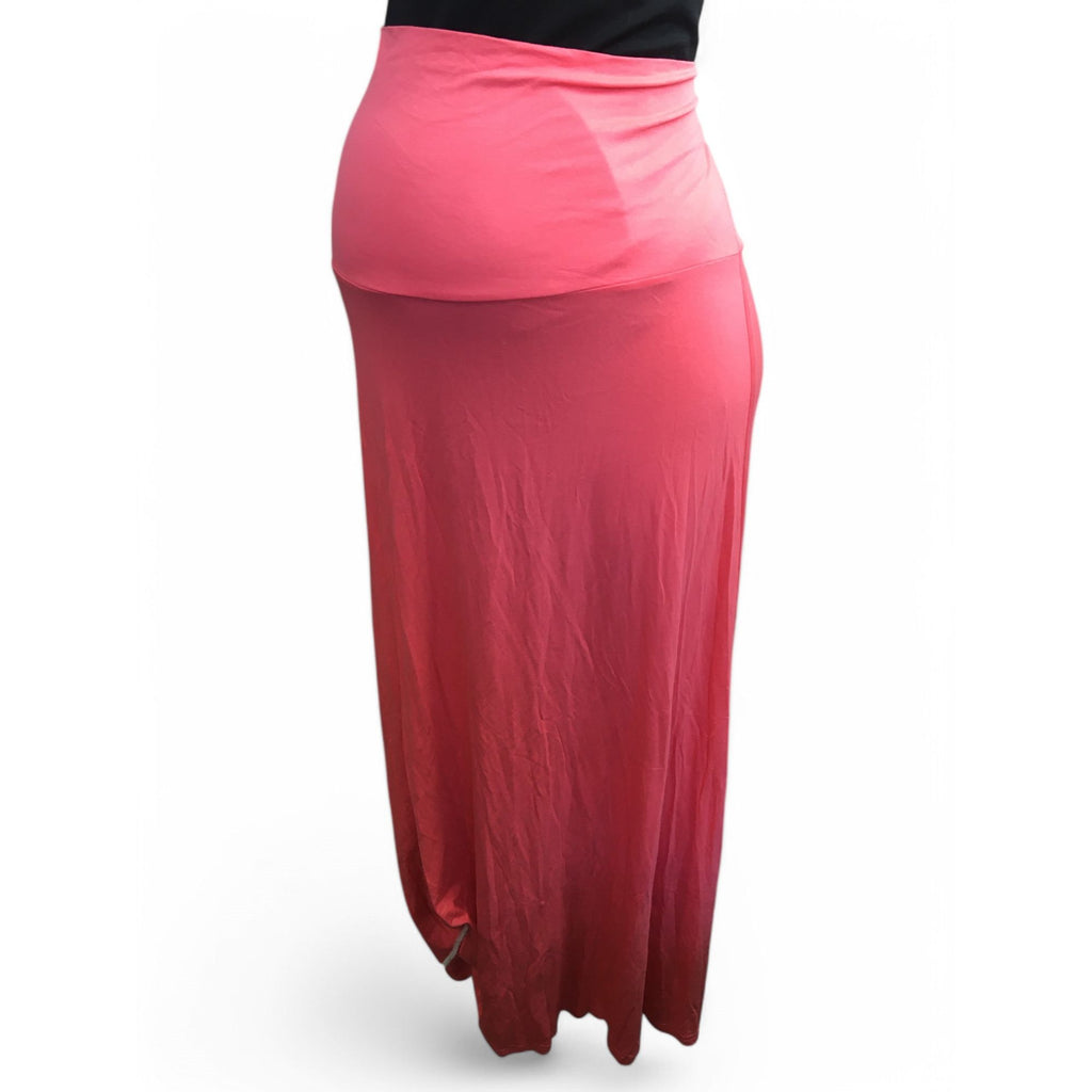 Size 32 - Coral Jersey Maxi Maternity Skirt - Bellyssimo