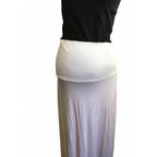 Size 36 -  White Jersey Knit Maternity Maxi Skirt - Bellyssimo