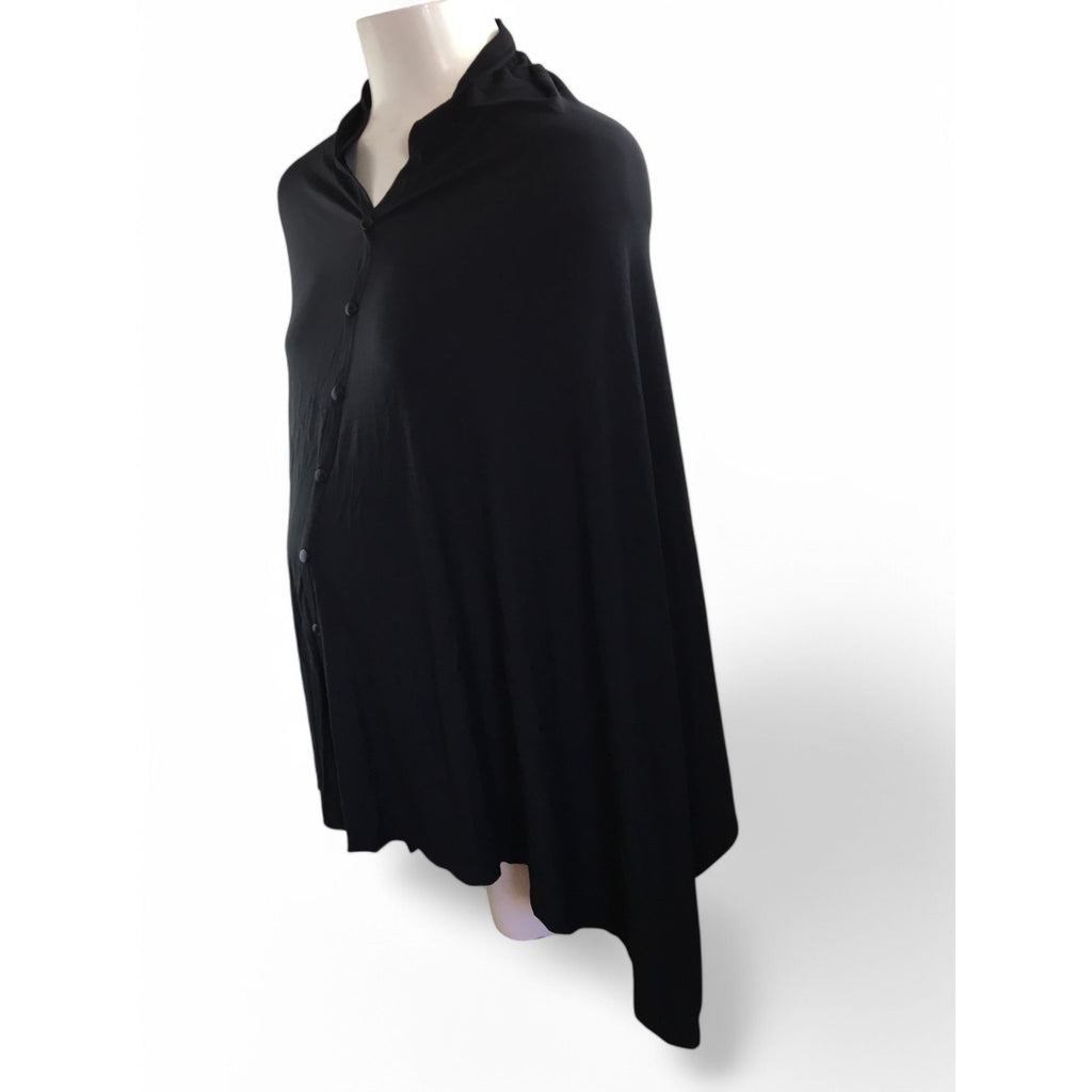 One Size - Black Button Up Nursing Cover
