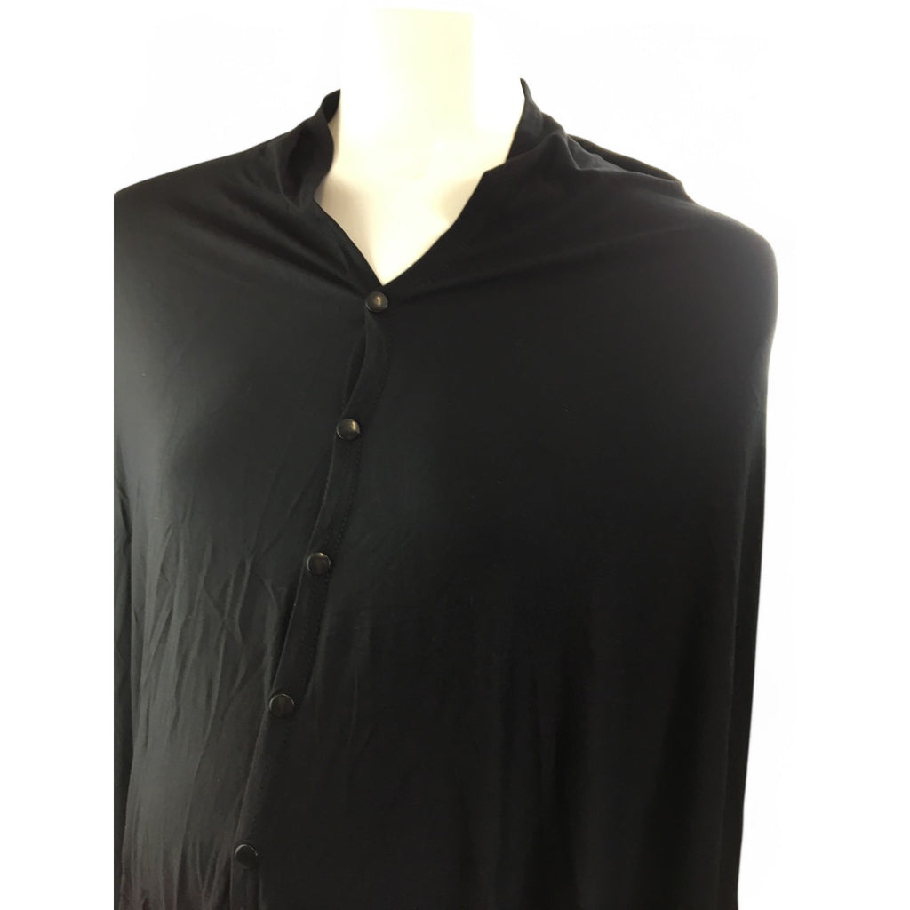 One Size - Black Button Up Nursing Cover