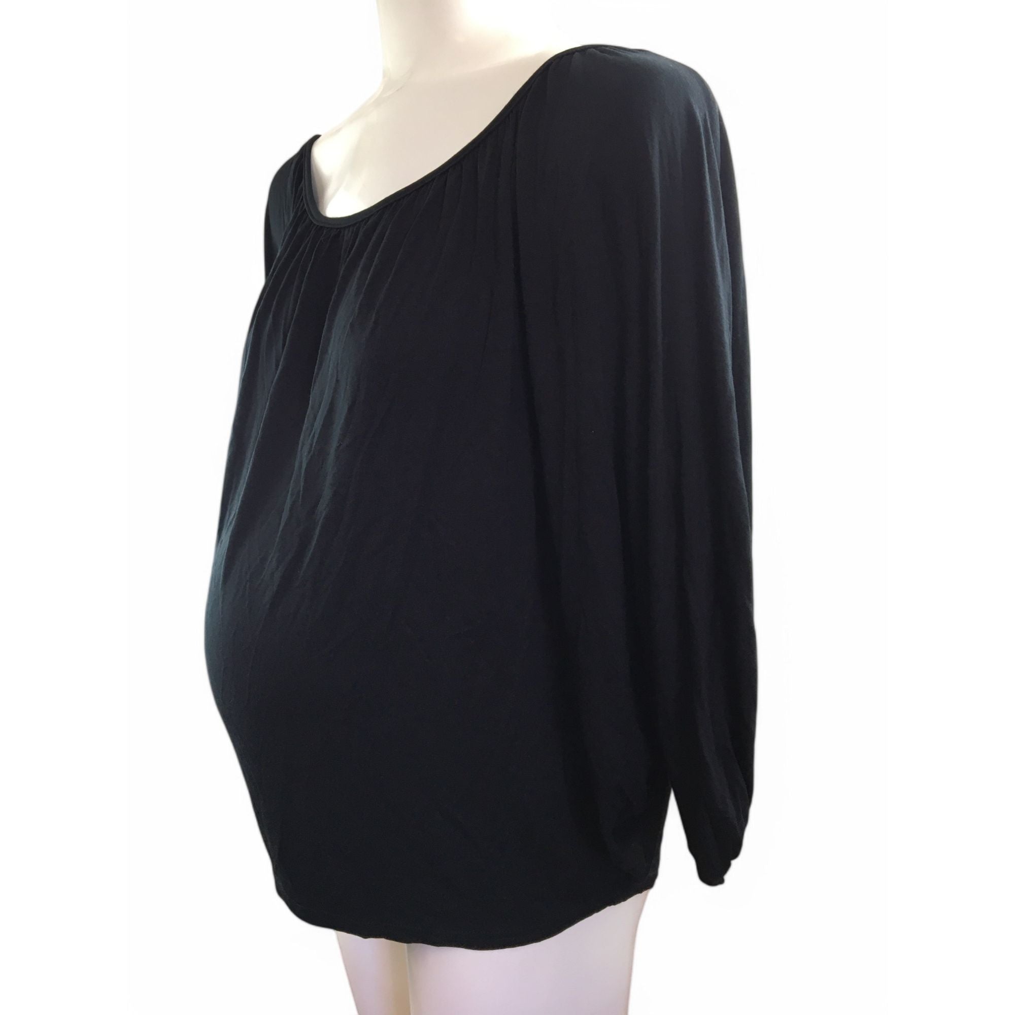 Size 34 - Black Batwing Maternity Top - Bellyssimo