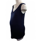 Size 40 - Navy Blue V Neck Maternity Sleeveless Tank