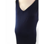 Size 40 - Navy Blue V Neck Maternity Sleeveless Tank