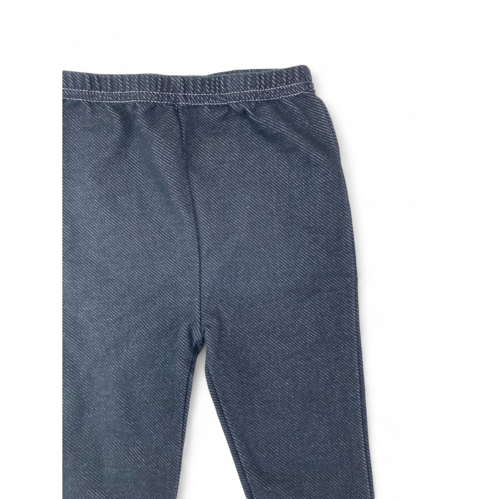 6-9M Black Denim Look Leggings - Bon Bebe