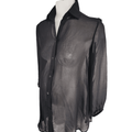 Size 32 - Black Sheer Maternity Blouse - Edit Collection