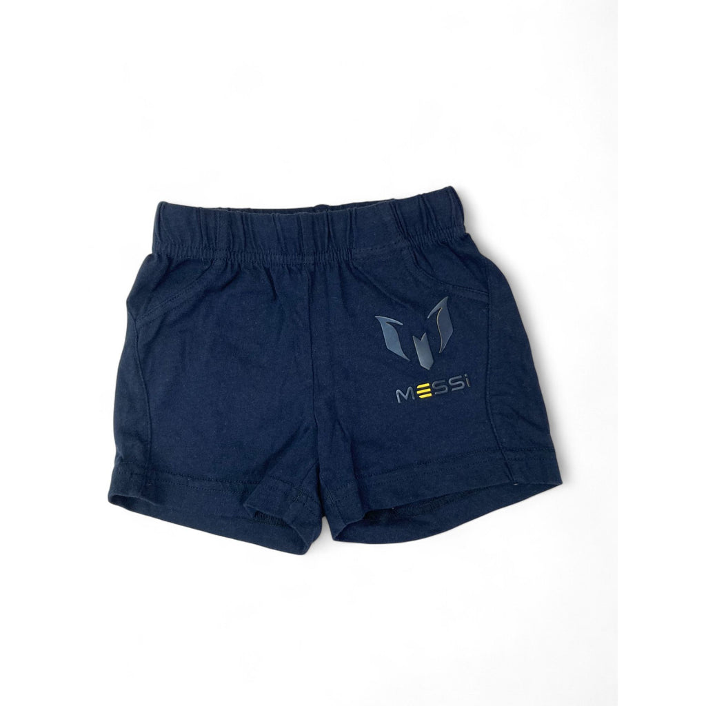 UK 0-3M Navy Blue Messi Cotton Shorts - Adidas