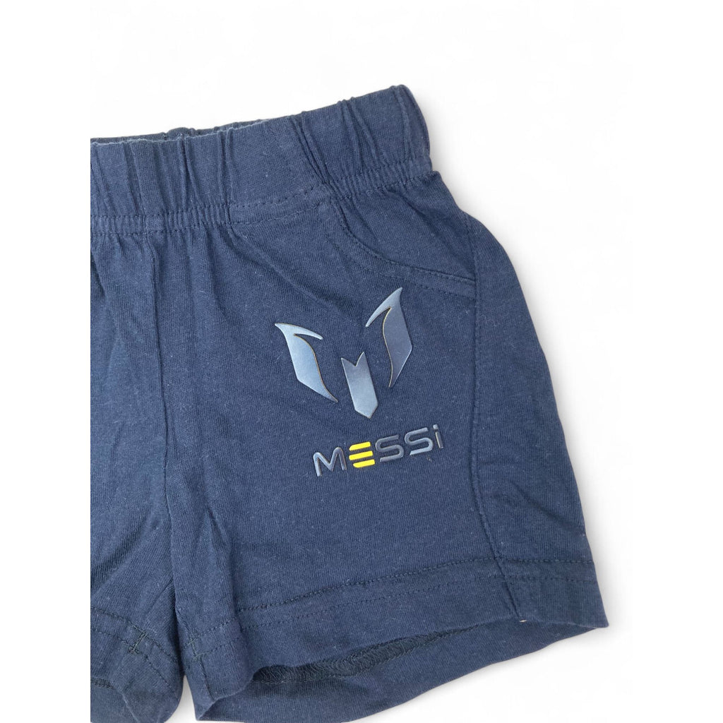 UK 0-3M Navy Blue Messi Cotton Shorts - Adidas