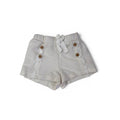 3-6 Cream Textured Button Detail Shorts - Zara