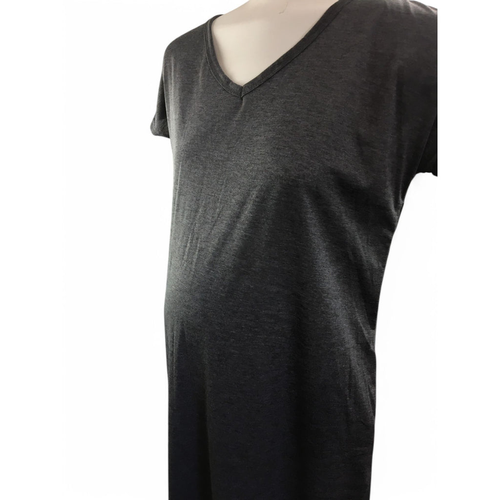 Extra Large - Dark Grey Maternity T Shirt Dress