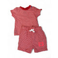3-6M Coral & White Stripe Summer Set - Mothercare