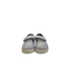 Size 2 - Silver Mary Jane Canvas Shoe - Cienta