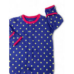 Newborn Blue & Yellow Dotted Snap Onesie - Mamas & Papas