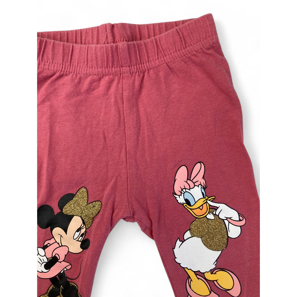 3-6M Dusty Pink Minnie & Daisy Leggings - Disney