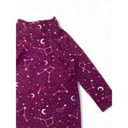 0-3M Purple Constellation Poloneck Top - Cuddlesome