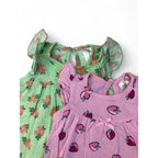 3-6M Pink Strawberry & Mint Floral Tops - OneTwoThree