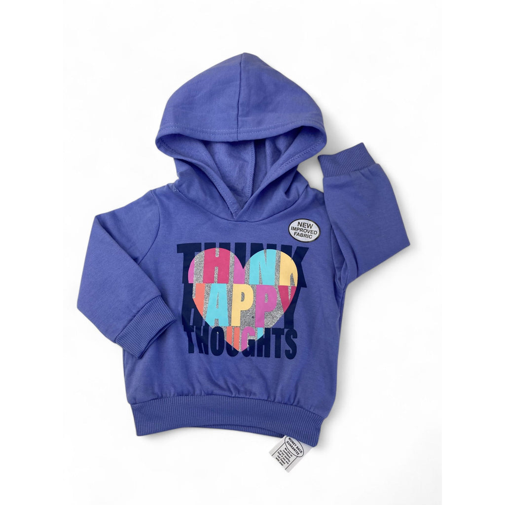 3-6M Purple Glitter Graphic Hoodie - Cuddlesome