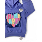 3-6M Purple Glitter Graphic Hoodie - Cuddlesome