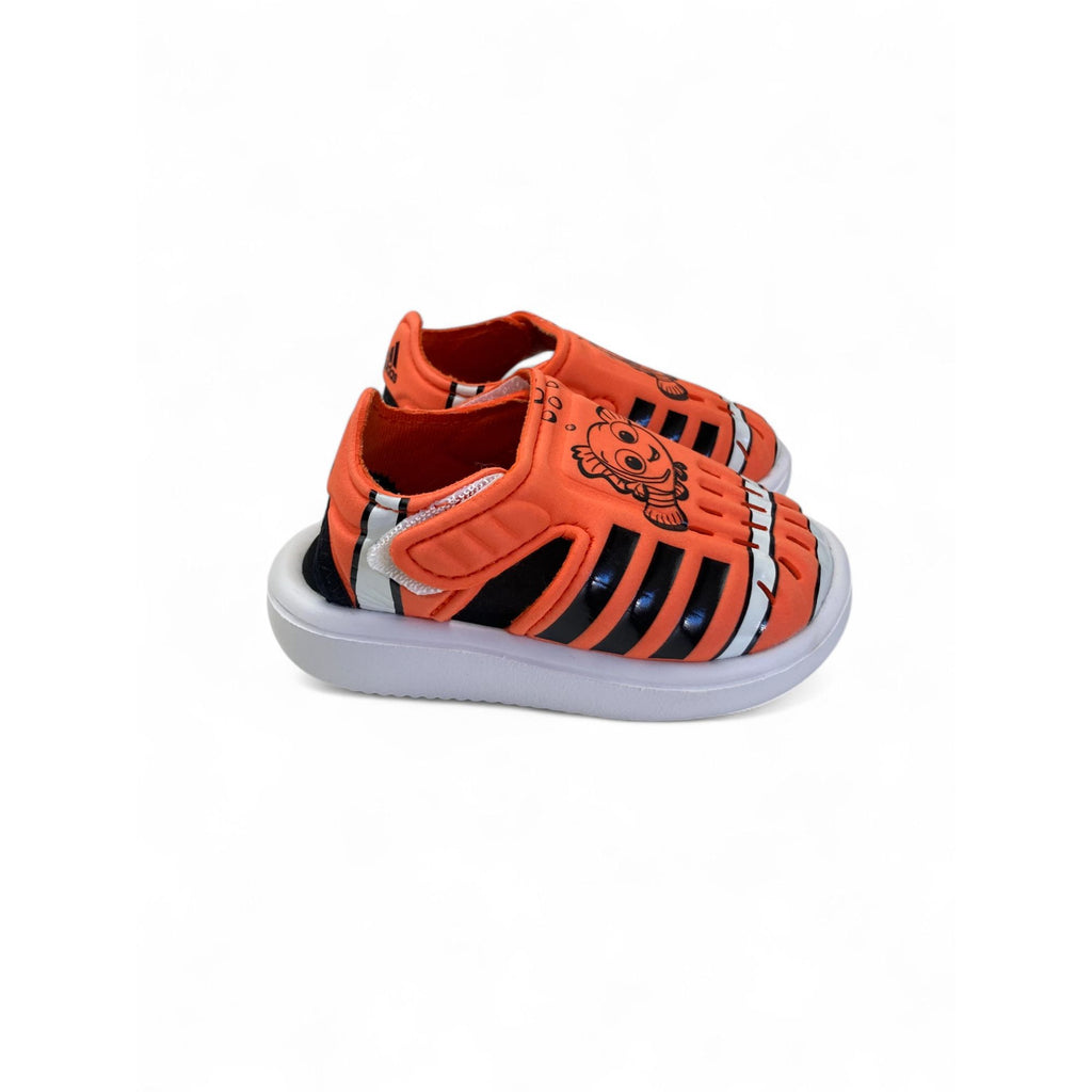 UK 3 Orange, Black & White Finding Nemo Rubber Sandals - Adidas