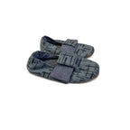 6-12M Dark Green & Grey Fabric Soft Soles Shoes - Myang