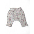0-3M White & Rust Dotted Cotton Gauze Harem Shorts - Clicks
