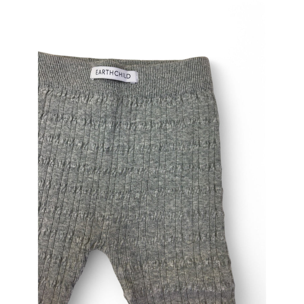 3-6M Grey Cableknit Viscose Blend Leggings - Earthchild