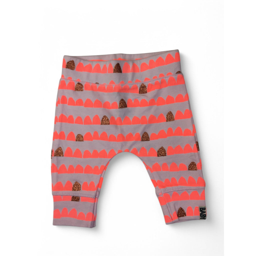 NewbornLight Pink & Neon Coral Scallop Print Leggings - Cotton On