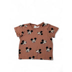 UK 4-6M Coral Mickey Mouse T Shirt - H&M