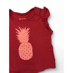 Newborn Red & Coral Pineapple Top - Cotton On