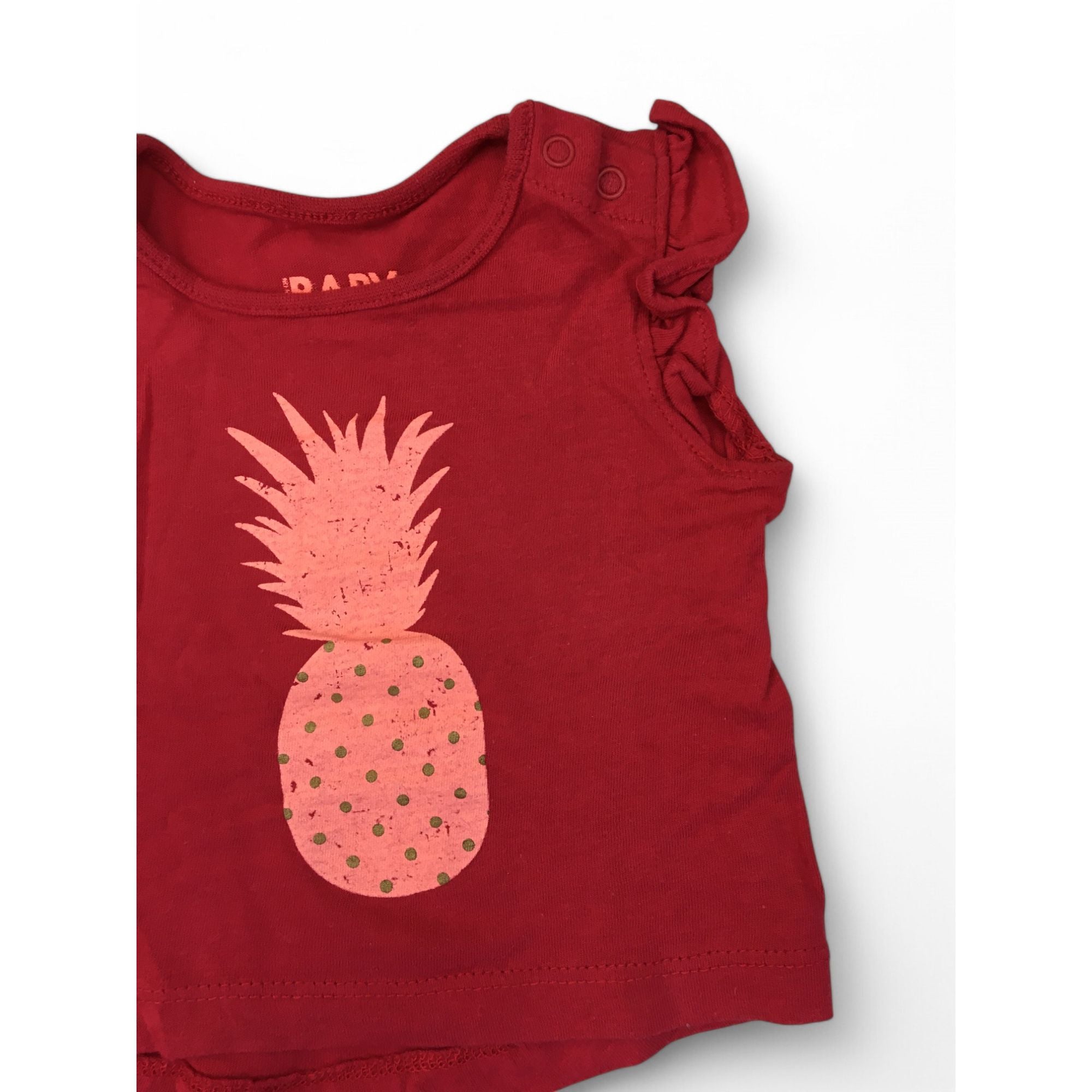 Newborn Red & Coral Pineapple Top - Cotton On