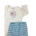 3-6M Cream Bodysuit & Blue Stripe Leggings - Gap