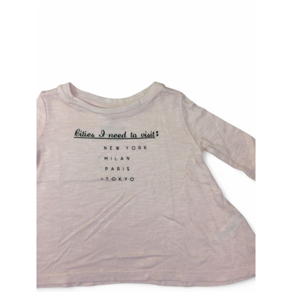 0-3M Light Pink Viscose Knit Top - River Island Mini