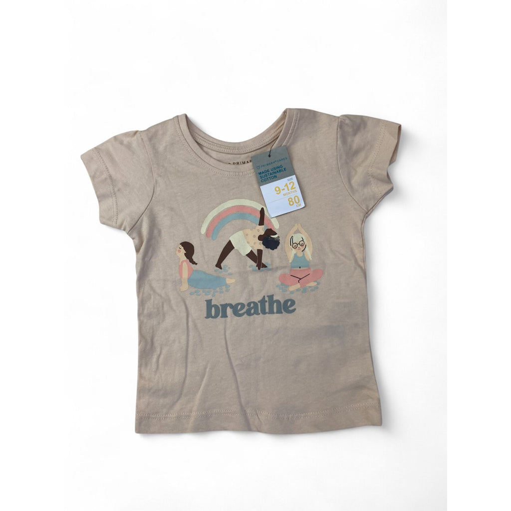 9-12M Light Pink Yoga Poses T Shirt - Primark