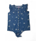 6Y Mid Blue Denim Floral Blouse - Woolworths