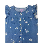 6Y Mid Blue Denim Floral Blouse - Woolworths