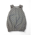 3-6M Grey & Maroon Pinafore Elastic Hem Tunic - Earthchild