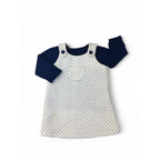 3-6M White & Navy Dotted Quilted Dress & Top - Woolworths