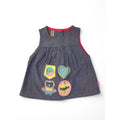 3-6M Blue Chambray Bird Applique Tunic - Mu & Me