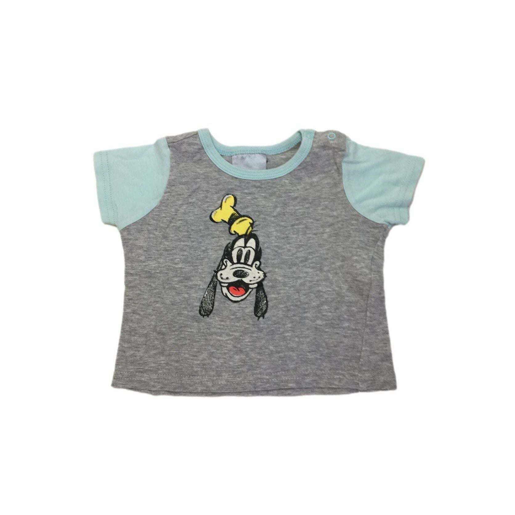 3-6M Grey & Light Blue Goofy T-shirt - Cotton On