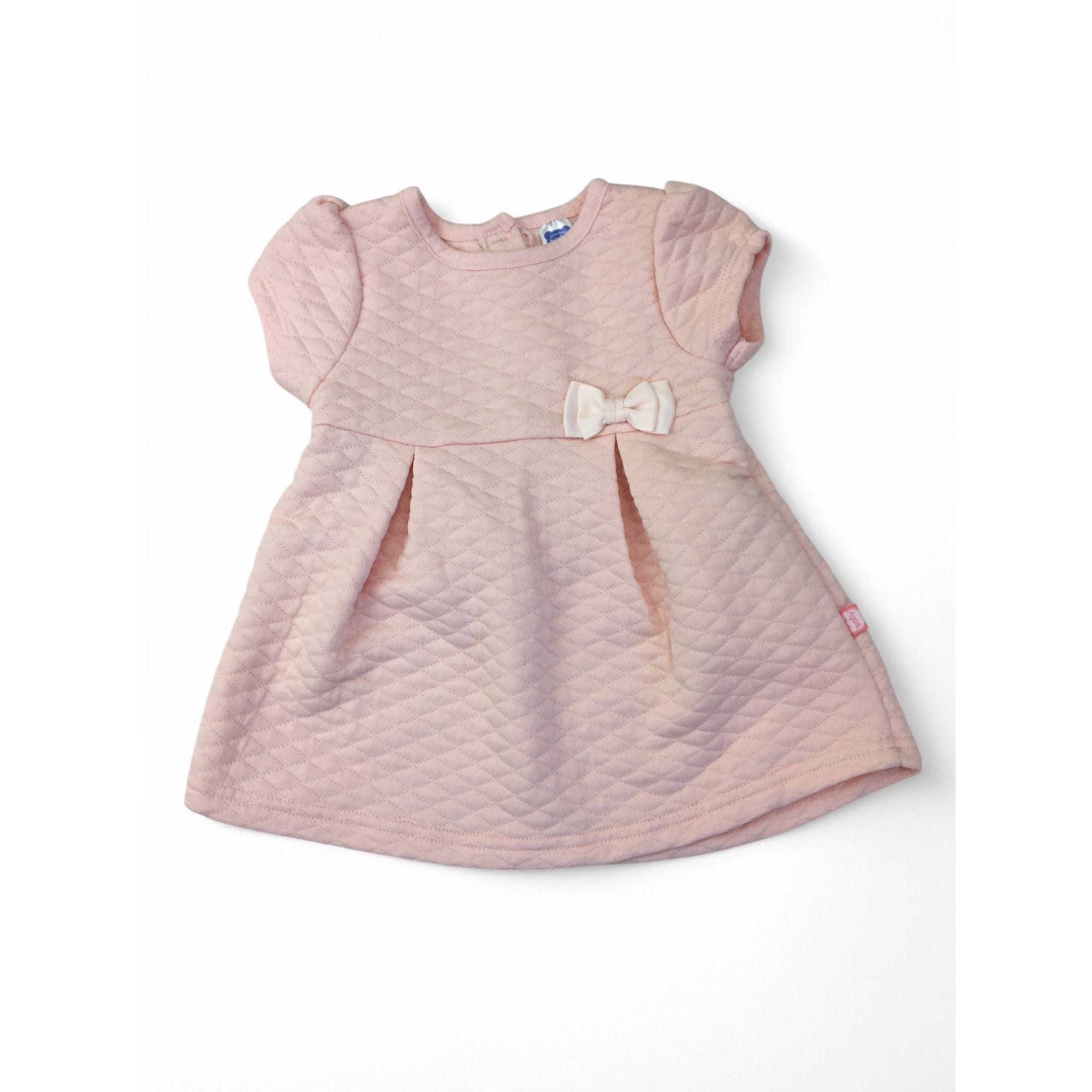 3-6M Pink Quilted Short Sleeve Dress - Ackermans