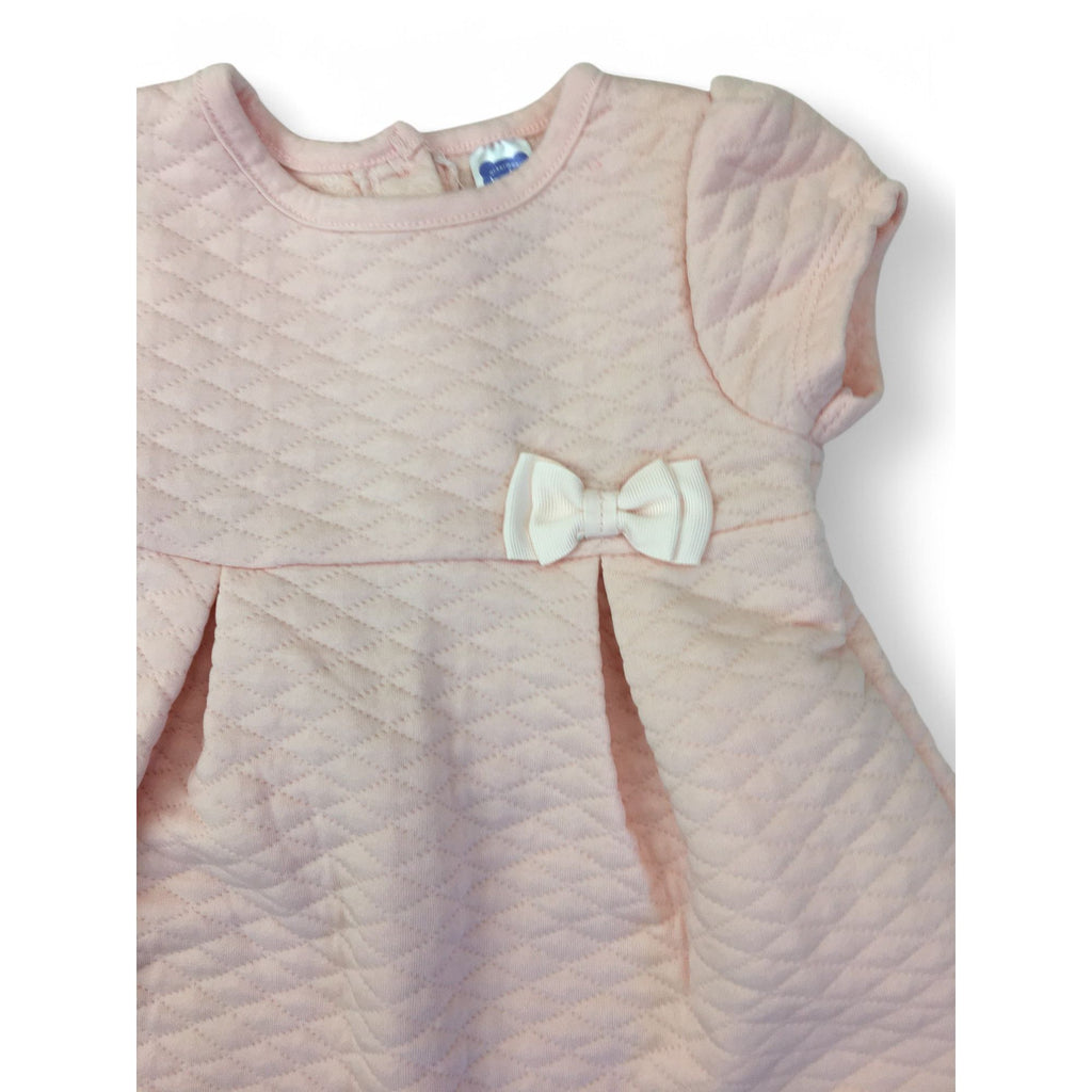 3-6M Pink Quilted Short Sleeve Dress - Ackermans