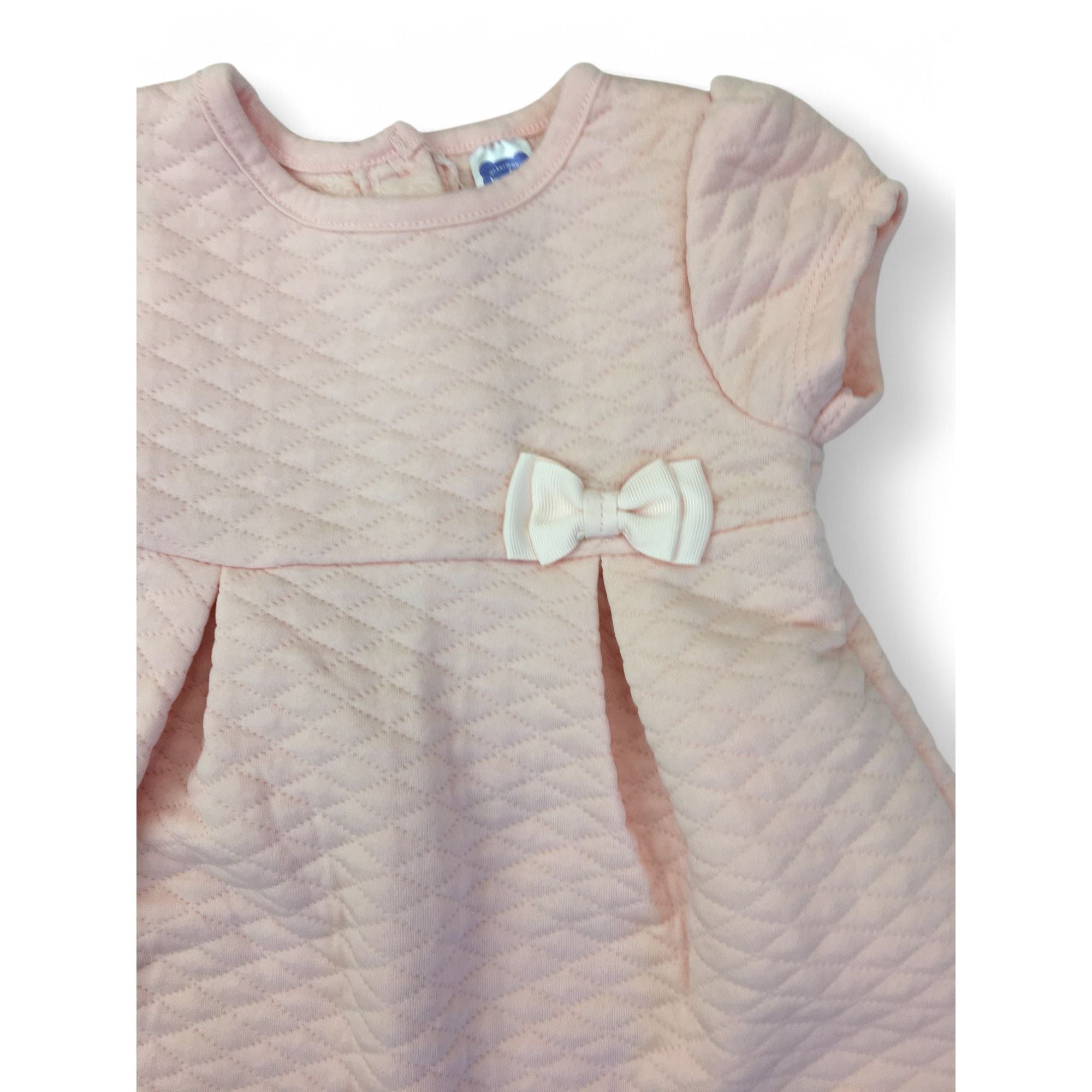 3-6M Pink Quilted Short Sleeve Dress - Ackermans