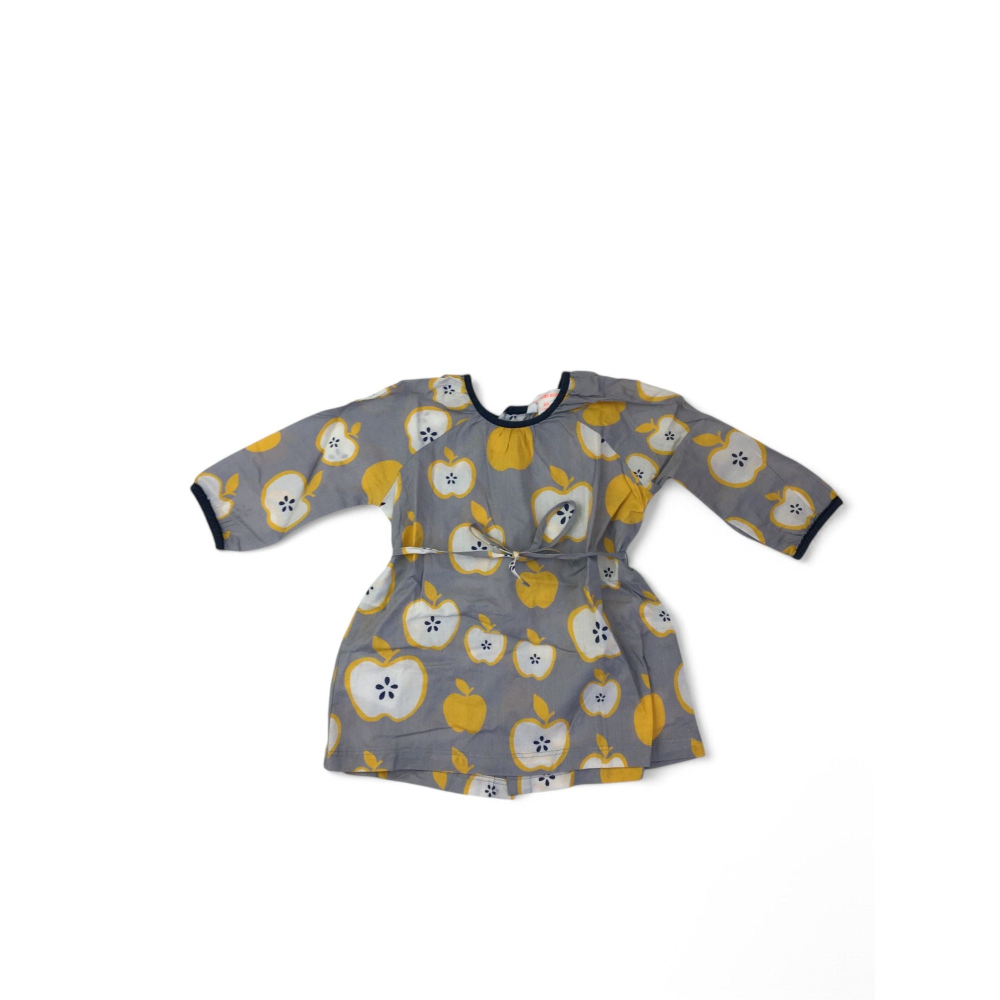3-6M Grey & Yellow Apple Tunic Dress - Country Road