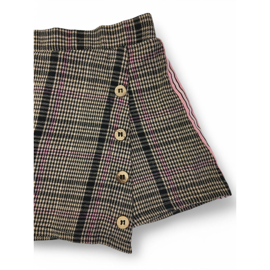 1-2Y Pink & Black Houndstooth Skirt - Mr Price