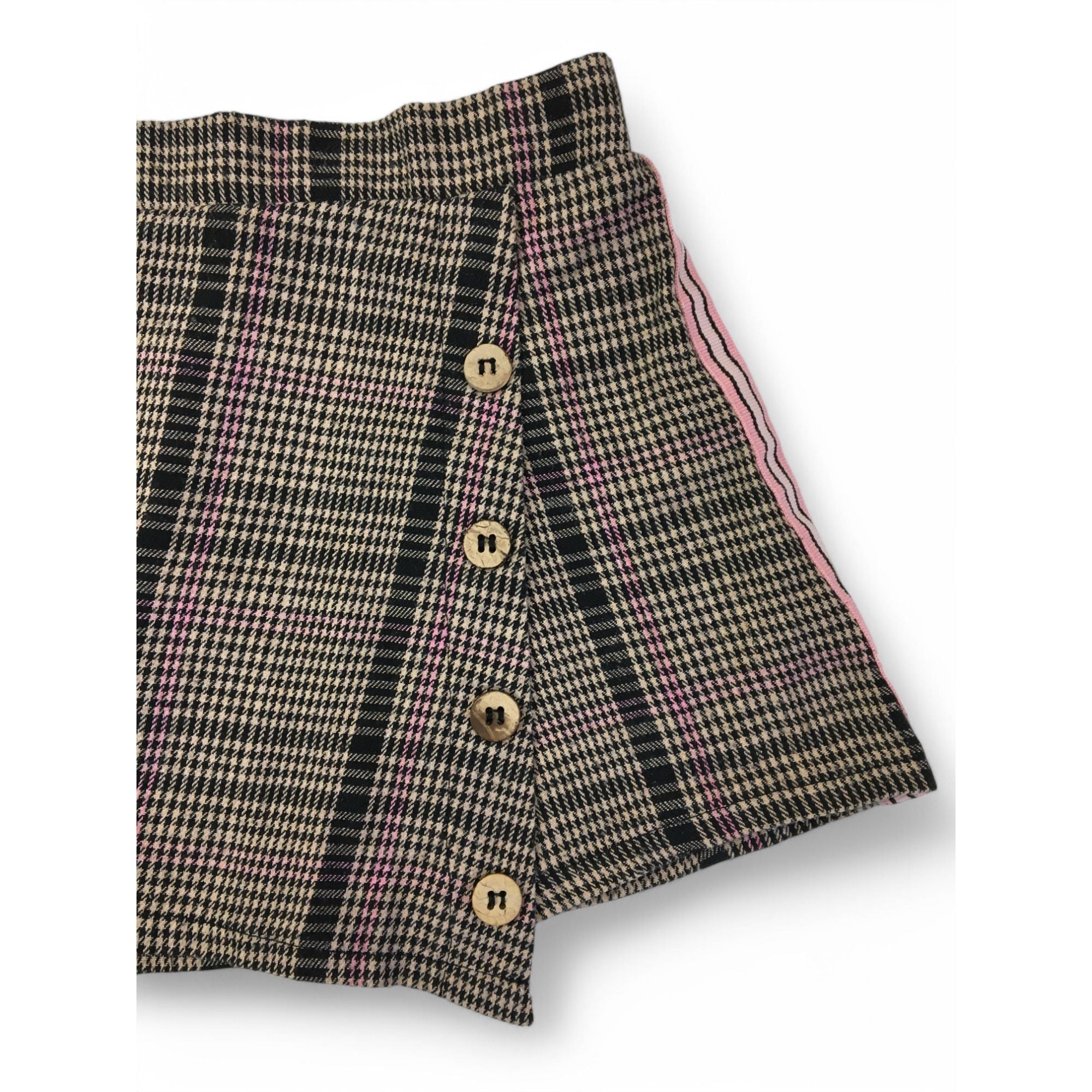 1-2Y Pink & Black Houndstooth Skirt - Mr Price