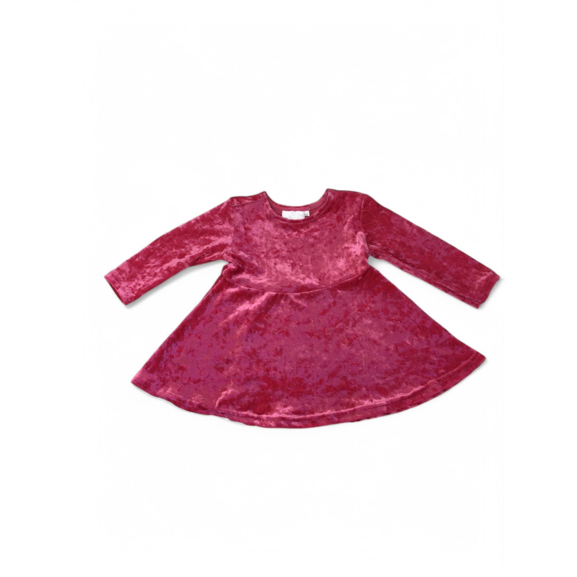 3-6M Cerise Pink Velvet Dress - Chatterbox