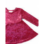3-6M Cerise Pink Velvet Dress - Chatterbox